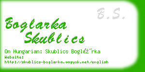 boglarka skublics business card